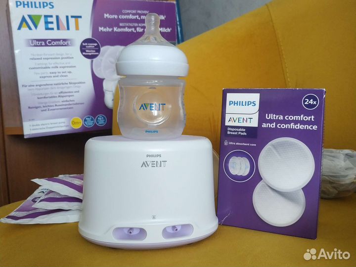 Двойной молокоотсос philips avent
