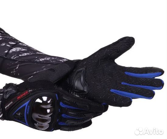 Мотоперчатки мужские scoyco MC44 Black/Blue (Touc