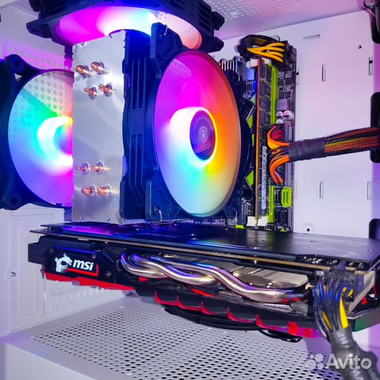 Игровой пк Xeon E5 2689 RX 580 8gb 32gb RAM