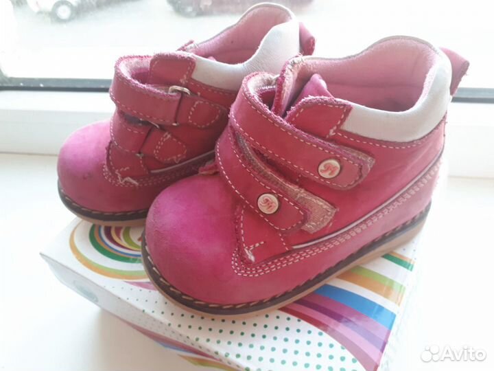 Кожанные ботиночки 20 размер