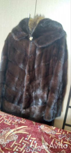 Шуба норковая с капюшоном 48 50