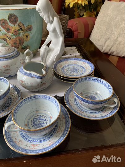 Сервиз чайный рисовое зерно, Китай, фарфор