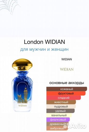 Парфюм духи унисекс London widian