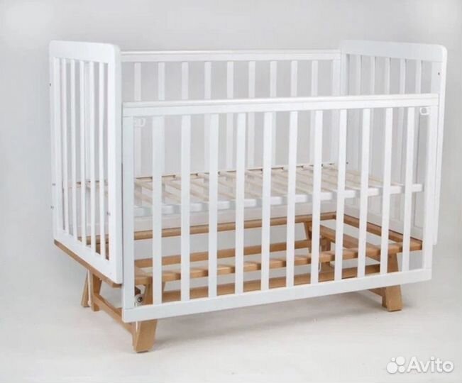 Кровать детская Valori на маятнике, цвет белый-бук