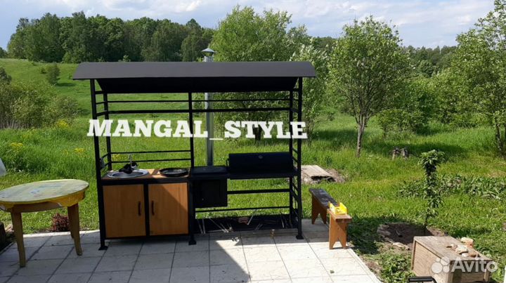 Мангал в стиле лофт