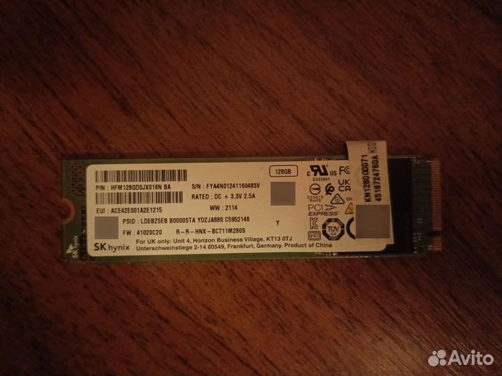 Hynix Ssd m2 nvme 128gb