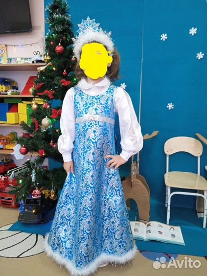 Костюм снегурочки детский 115-140.аренда