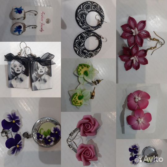 Серьги из полимерной глины