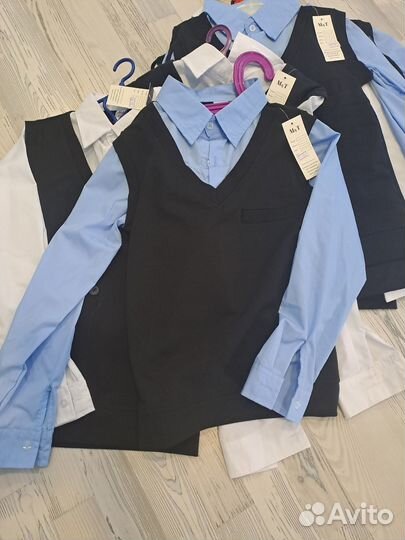 Школьная форма для мальчика жилет с рубашкой