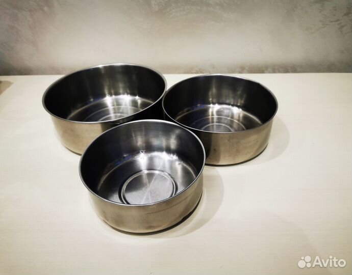 Миски алюминиевые d14/16/18см - 3шт