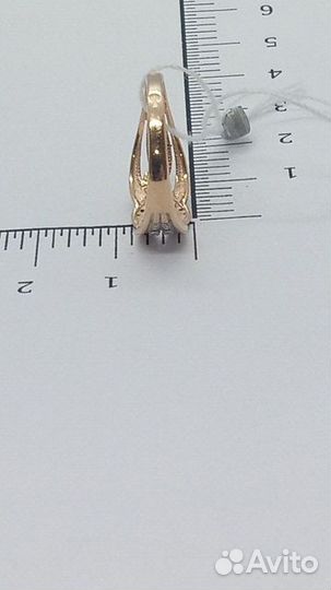 Золотое кольцо с фианитом 17,5р