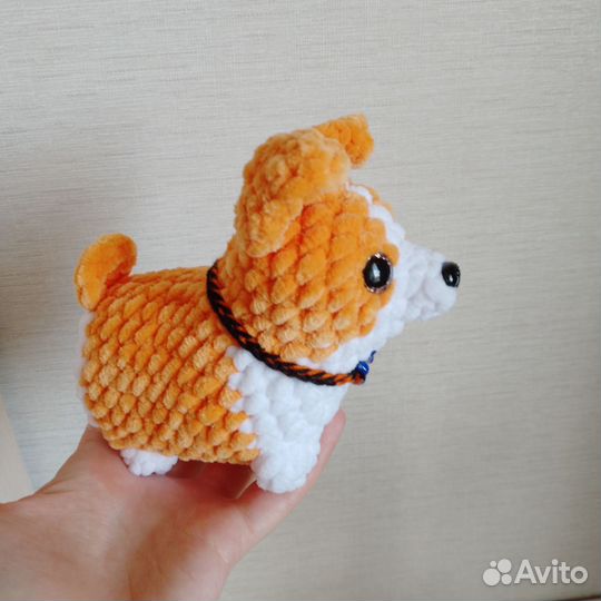 Вязаные игрушки. Корги, хаски, мопс