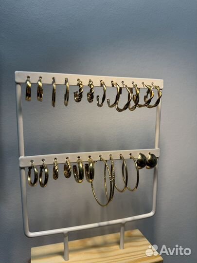 Серьги кольца бабочки