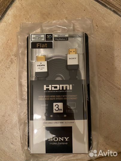 Кабель hdmi sony 3m