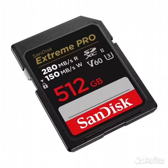 Карта памяти SanDisk Extreme Pro sdxc UHS-II V60 U3 280/150 MB/s 512GB (sdsdxep-512G-GN4IN)