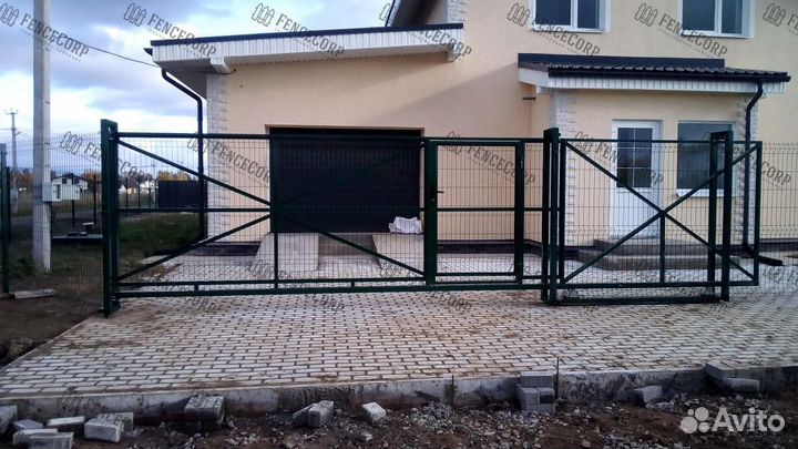 Ворота откатные Гиттер для участка