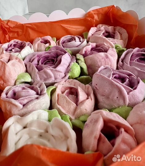 Съедобный букет зефирные цветы