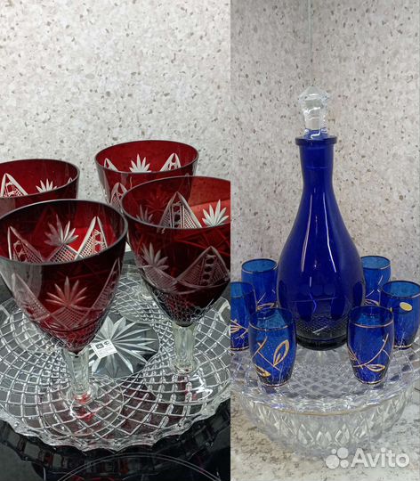 Посуда цветное стекло СССР