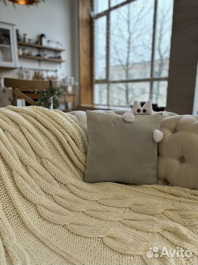 Подушка декоративная 40х40 с котиком