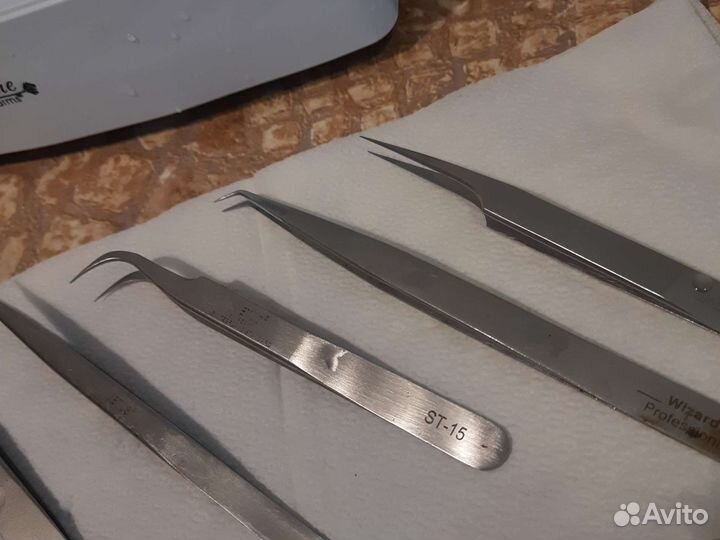 Пинцет для наращивания ресниц набор
