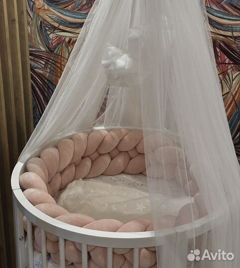 Бортик в кроватку косичка