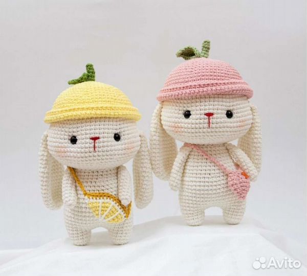 Вязанный заяц амигуруми