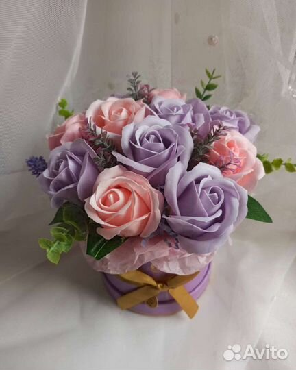 Букет из мыльных роз
