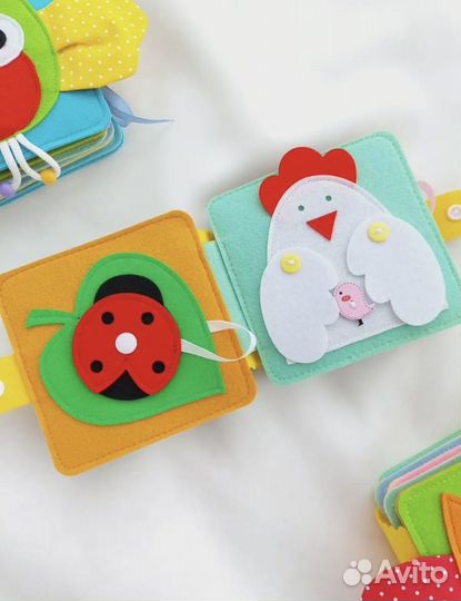 Развивающая книга из фетра на липучках