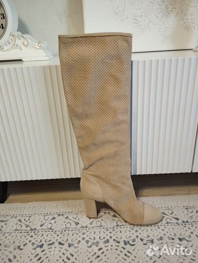 Сапоги натуральная замша 40 Италия