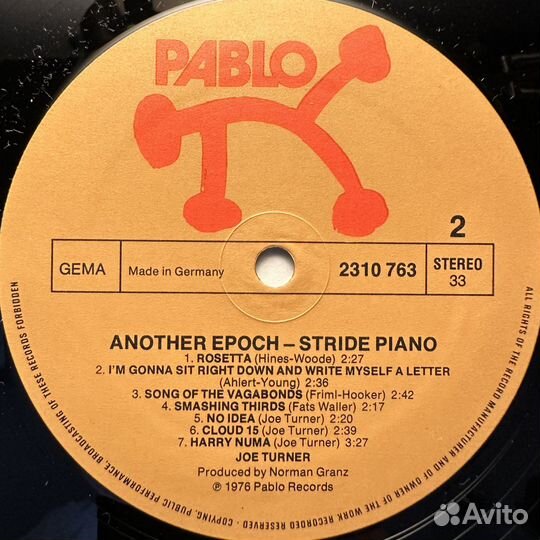 Joe Turner – Another Epoch - Stride Piano (1976г.)