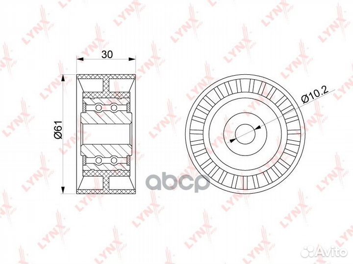 Ролик обводной ремня грм PB3149 lynxauto