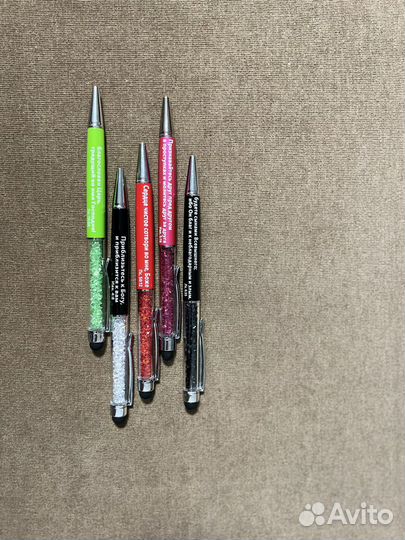 Ручки с кристалами, библейскими надписями