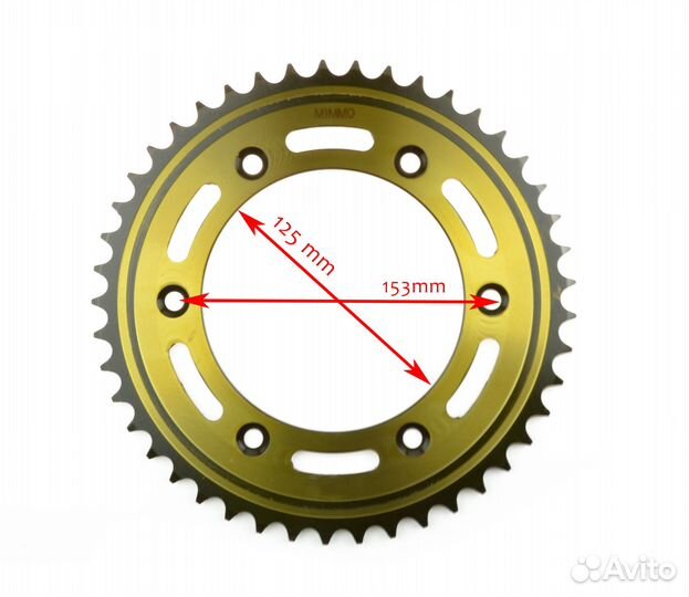 Венец, звезда ведомая кросс 520-49 (6 отв.х153х125