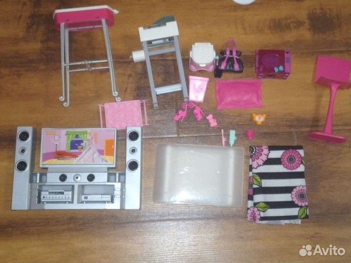 Предметы вещи мебель Барби