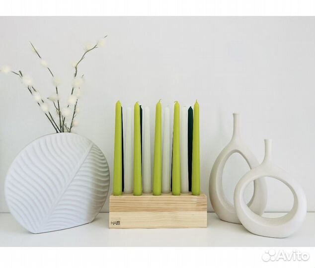 Набор свечей на подставке. Candle set