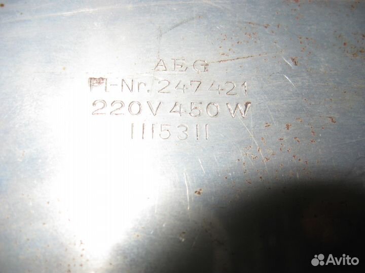 Антикварный рабочий тостер AEG клеймо 220 v 450 w