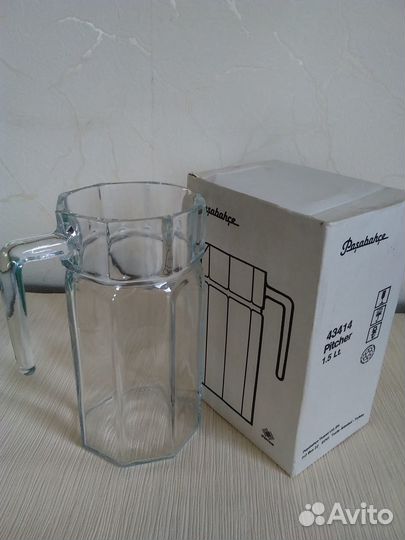 Графин (кувшин) Pasabahce (Турция)из стекла, новый