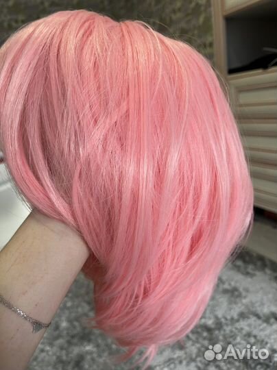 Парик розовый