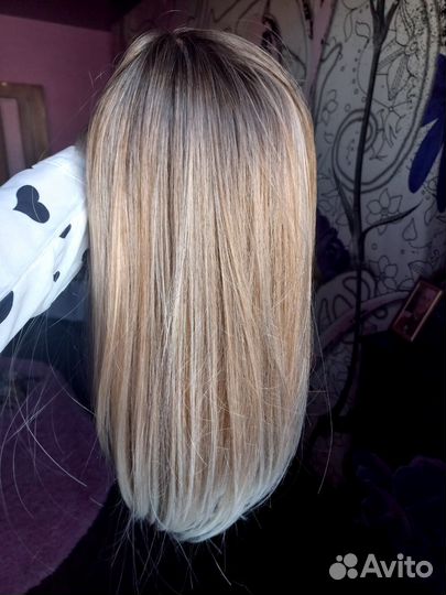 Накладка для волос новая омбре блонд бронь