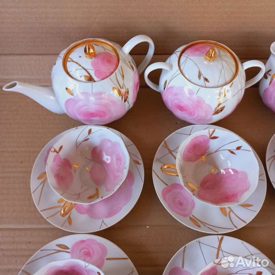 Сервиз чайный Розовая роза Дулево