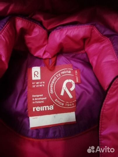 Пуховик Reima для девочки рр 134
