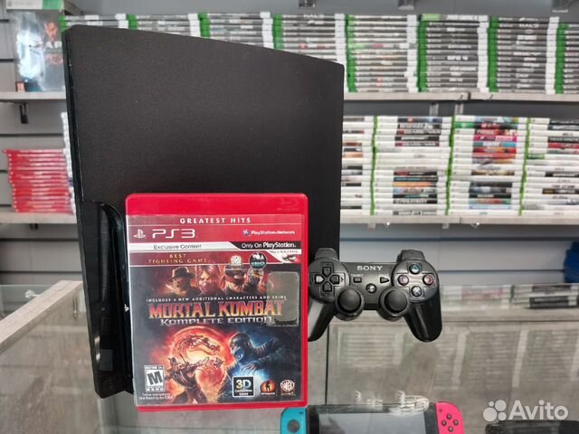 Sony PS3 Slim 320gb + Игра Mortal Kombat 9