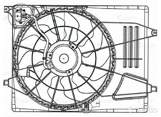 Вентилятор радиатора охлаждения luzar lfk0876