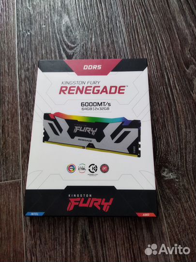 Новая Kingston Fury Renegade 64GB, DDR5, 6000MHz