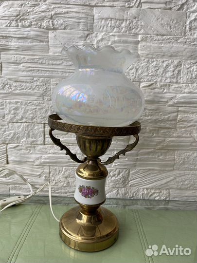 Лампа настольная с абажуром СССР