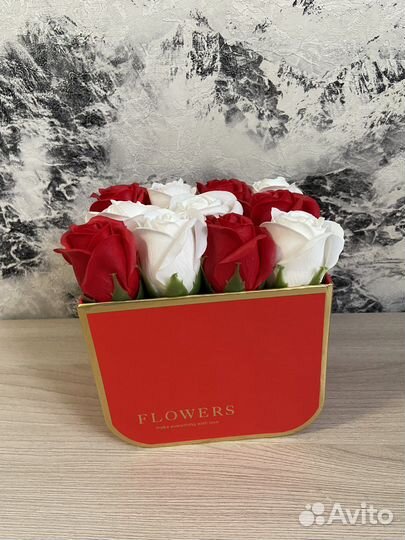 Букет из мыльных роз