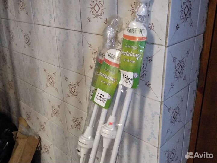 Карнизы металлические белые 1,5 м (одинарные)