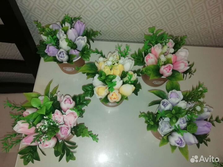 Букет тюльпанов мыло сувенирное