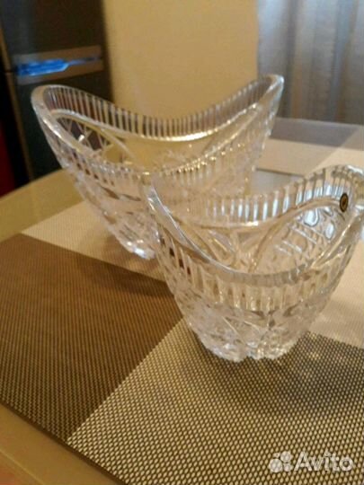 Хрустальная конфетница большая