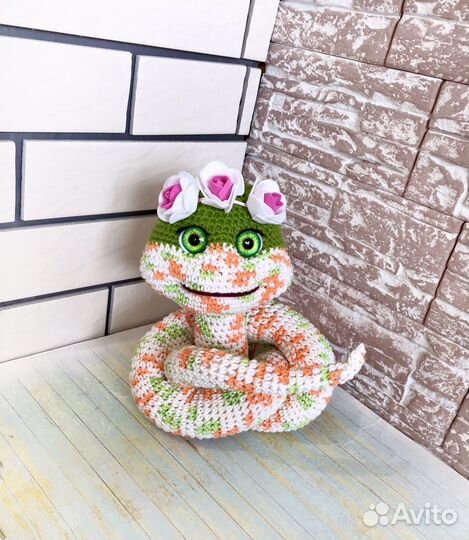 Вязаная игрушка Змея (98 см)